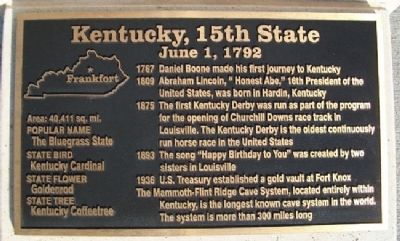 Kentucky, 15th State Marker image. Click for full size.