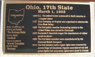 Ohio, 17th State Marker image. Click for full size.