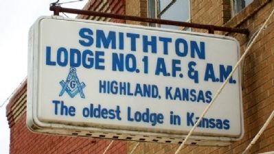 Smithton Lodge No. 1 A.F.&A.M. Marker image. Click for full size.