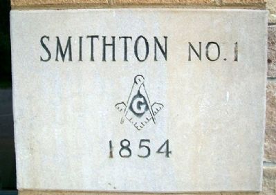 Smithton Lodge No. 1 A.F.&A.M. Cornerstone image. Click for full size.