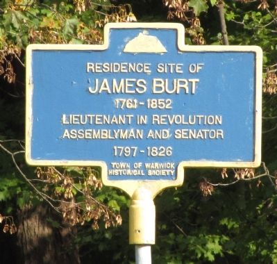 Residence site of James Burt Marker image. Click for full size.