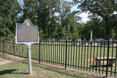 Puryearville Marker and Cemetery. Click for full size. Puryearville Marker and Cemetery image. Click for full size.