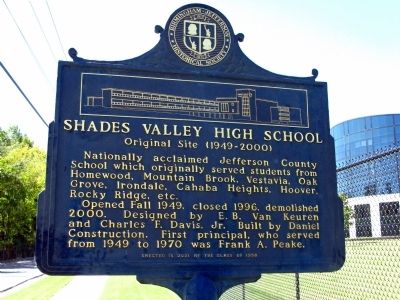 Shades Valley High School Marker image. Click for full size.