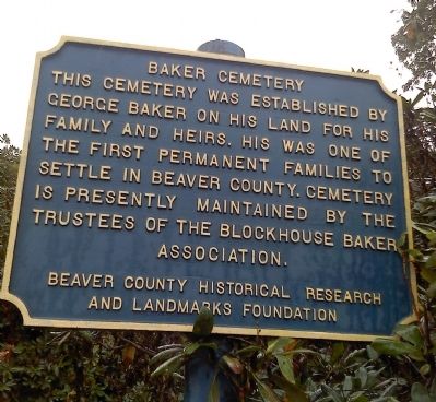 Baker Cemetery Marker image. Click for full size.