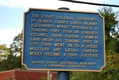 The First Colonial Residents of Beaver County Marker image. Click for full size.