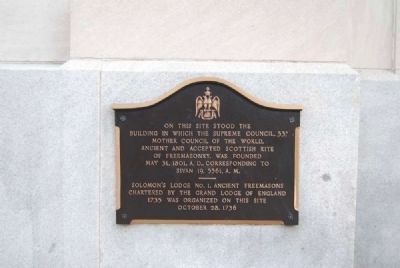 Ancient and Accepted Scottish Rite of Freemasonry Marker image. Click for full size.