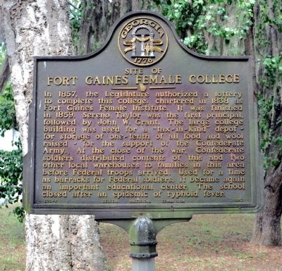 Site of Fort Gaines Female College Marker image. Click for full size.