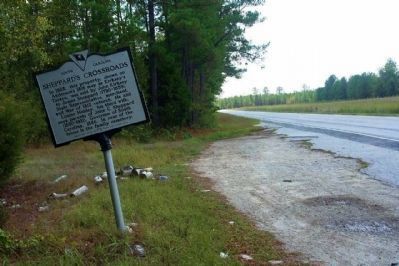 Sheppard's Crossroads Marker looking southward image. Click for full size.