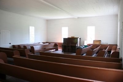 Inside view of the Indian Springs Baptist Church. Click for full size. Inside view of the Indian Springs Baptist Church image. Click for full size.