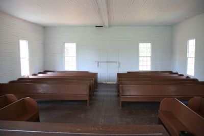 Inside view of the Indian Springs Baptist Church image. Click for full size.
