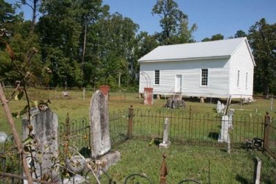 View of the Indian Springs Baptist Church from the cemetery. Click for full size. View of the Indian Springs Baptist Church from the cemetery image. Click for full size.