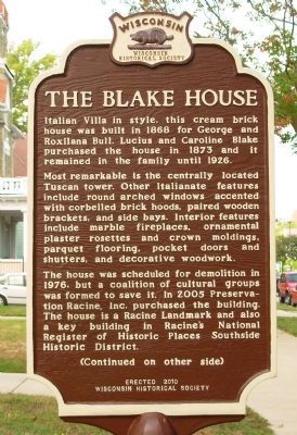 The Blake House Marker image. Click for full size.