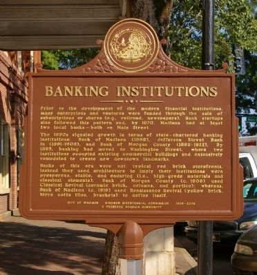 Banking Institutions Marker. Click for full size. Banking Institutions Marker image. Click for full size.