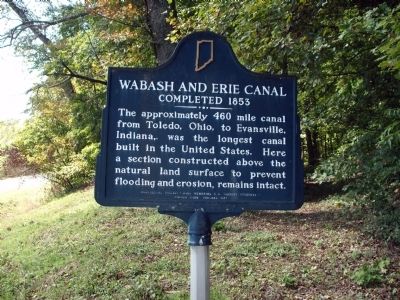 Wabash and Erie Canal Completed 1853 Marker image. Click for full size.