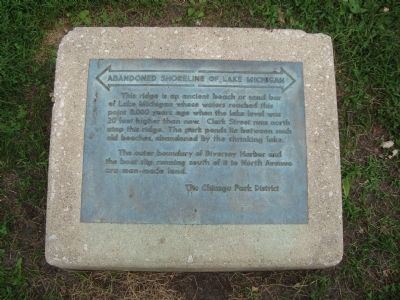 Abandoned Shoreline of Lake Michigan Marker. Click for full size. Abandoned Shoreline of Lake Michigan Marker image. Click for full size.
