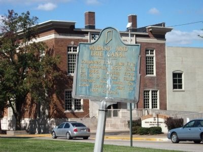 Obverse Side - - Wabash and Erie Canal Marker. Click for full size. Obverse Side - - Wabash and Erie Canal Marker image. Click for full size.