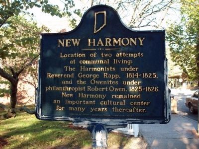 Obverse Side - - New Harmony Marker image. Click for full size.