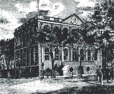 Charleston City Hall Engraving<br>Showing Original Brick Exterior. Click for full size. Charleston City Hall Engraving<br>Showing Original Brick Exterior image. Click for full size.