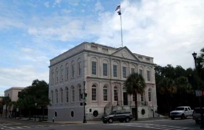 Charleston City Hall<br>Broad Street (South) Facade<br>From West Corner of Meeting and Broad Streets. Click for full size. Charleston City Hall<br>Broad Street (South) Facade<br>From West Corner of Meeting and Broad Streets image. Click for full size.