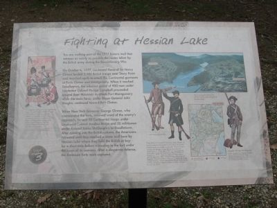 Fighting at Hessian Lake Marker image. Click for full size.