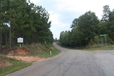 Old Simkins Cemetery Marker, looking north on Center Spring Road. Click for full size. Old Simkins Cemetery Marker, looking north on Center Spring Road image. Click for full size.