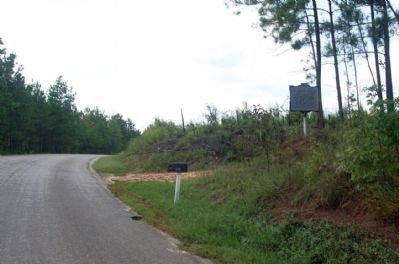 Old Simkins Cemetery Marker, looking south along Center Spring Road image. Click for full size.