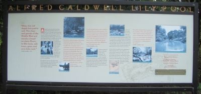 Alfred Caldwell Lily Pool Marker. Click for full size. Alfred Caldwell Lily Pool Marker image. Click for full size.