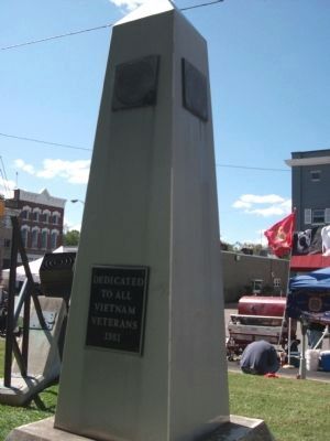 Obverse Side - - Warrick County Vietnam Veterans Memorial Marker. Click for full size. Obverse Side - - Warrick County Vietnam Veterans Memorial Marker image. Click for full size.