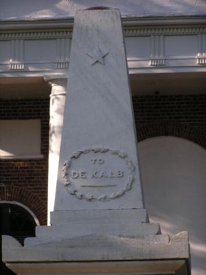 The De Kalb Monument Marker. Click for full size. The De Kalb Monument Marker image. Click for full size.