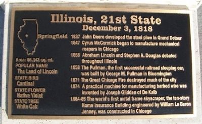 Illinois, 21st State Marker image. Click for full size.