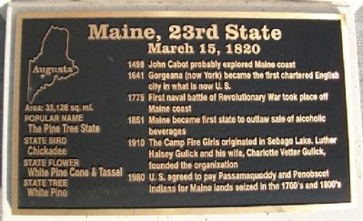 Maine, 23rd State Marker image. Click for full size.