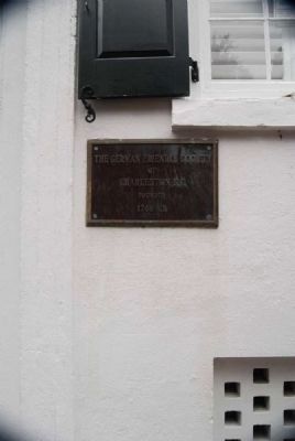 The German Friendly Society<br>of<br>Charleston, S.C.<br>Founded<br>1766 A.D. image. Click for full size.