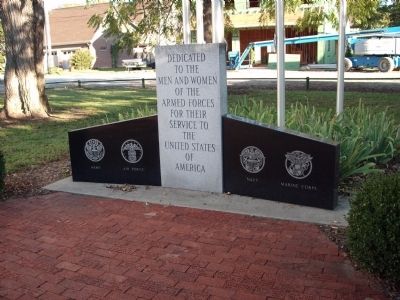 New Harmony Area Veterans Memorial Marker -and- Memorial Bricks image. Click for full size.