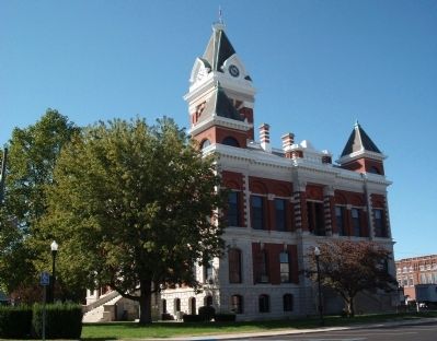 North/East Corner - - Gibson County Courthouse <br> Princeton, Indiana image. Click for full size.