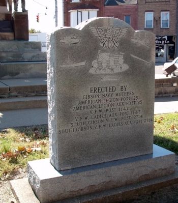 Obverse Side - - Gibson County Desert Storm and Desert Shield Veterans Memorial Marker. Click for full size. Obverse Side - - Gibson County Desert Storm and Desert Shield Veterans Memorial Marker image. Click for full size.