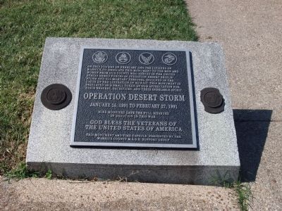 Warrick County Desert Storm Veterans Memorial Marker image. Click for full size.
