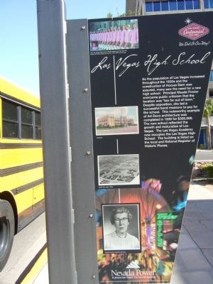 Las Vegas High School Marker. Click for full size. Las Vegas High School Marker image. Click for full size.