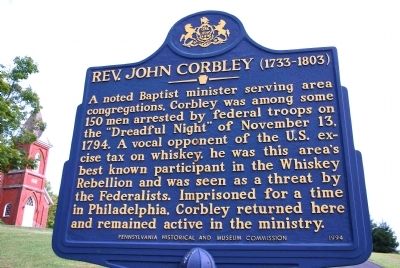 Rev John Corbley Marker image. Click for full size.