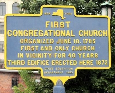 First Congregational Church Marker. Click for full size. First Congregational Church Marker image. Click for full size.