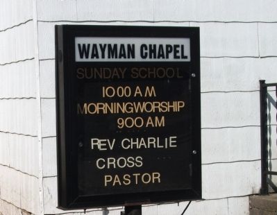 Sign - - "Wayman Chapel" image. Click for full size.
