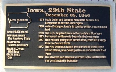 Iowa, 29th State Marker image. Click for full size.