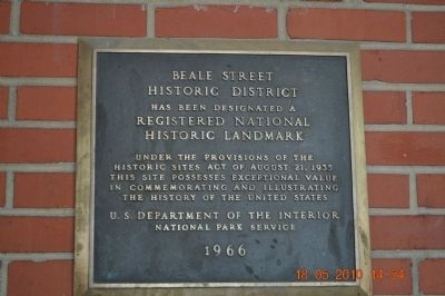 Beale Street Historic District Marker image. Click for full size.