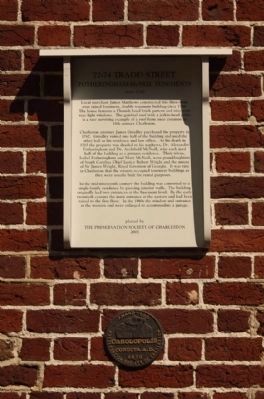 72-74 Tradd Street Marker, including image. Click for full size.