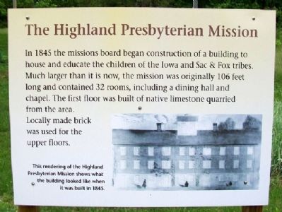 The Highland Presbyterian Mission Marker. Click for full size. The Highland Presbyterian Mission Marker image. Click for full size.