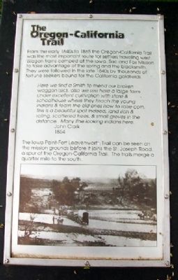 The Oregon-California Trail Marker. Click for full size. The Oregon-California Trail Marker image. Click for full size.