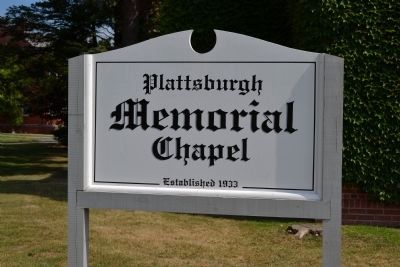 Plattsburgh Memorial Chapel Sign image. Click for full size.
