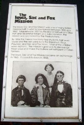 The Iowa, Sac and Fox Mission Marker image. Click for full size.