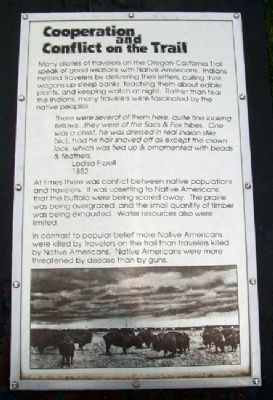 Cooperation and Conflict on the Trail Marker image. Click for full size.