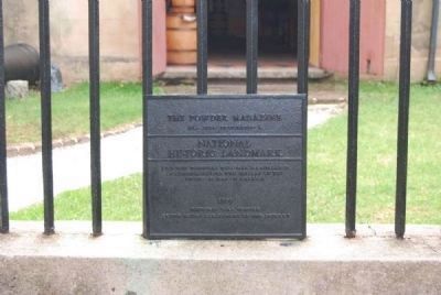 The Old Powder Magazine<br>National Historic Landmark Marker. Click for full size. The Old Powder Magazine<br>National Historic Landmark Marker image. Click for full size.