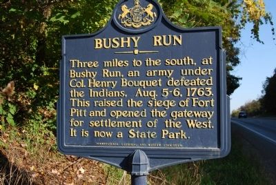 Bushy Run Marker. Click for full size. Bushy Run Marker image. Click for full size.